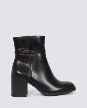 25319 ANKLE BOOTS BLACK LEATHER
