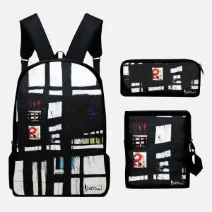 Abstract Oxford Bags Set 3pcs