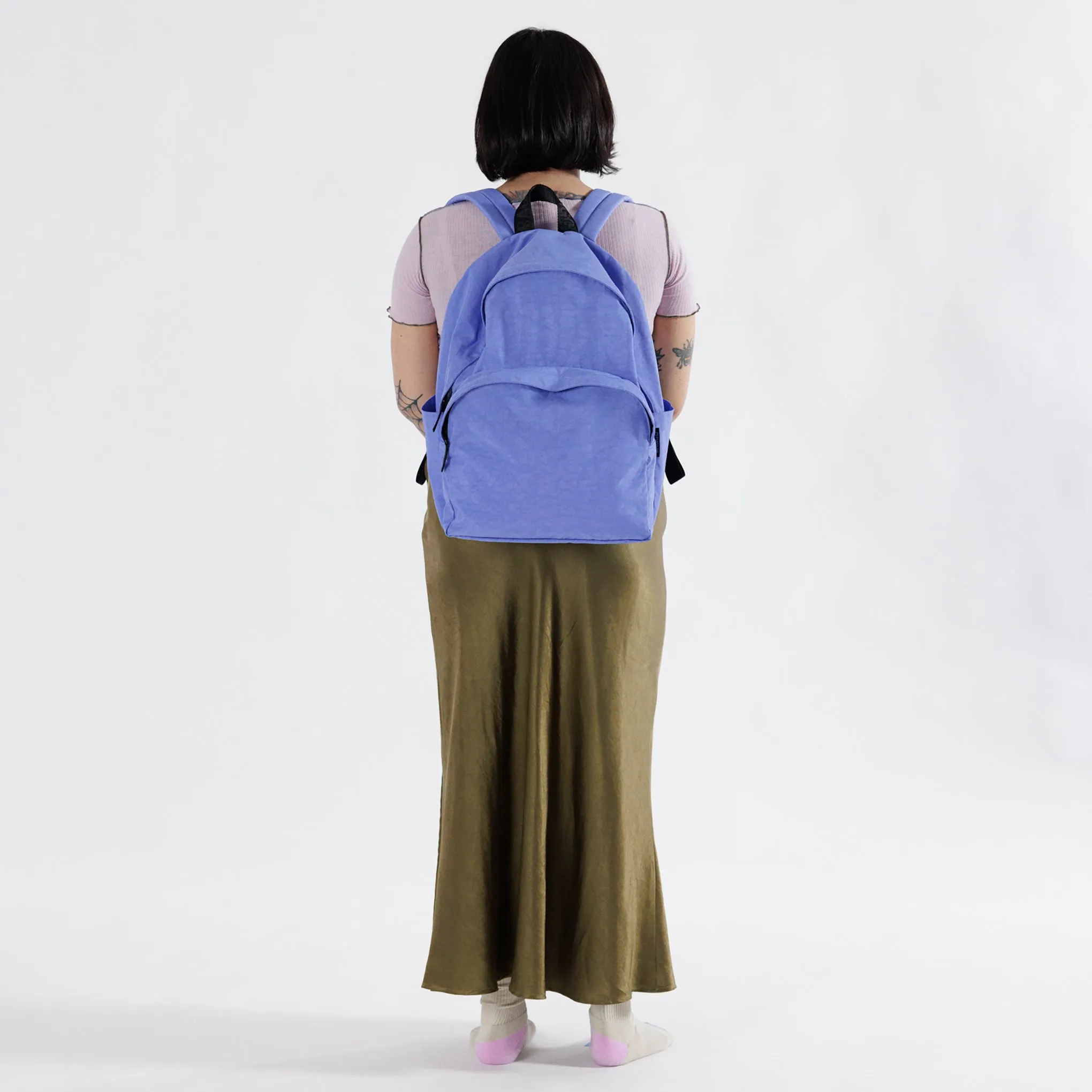 Baggu Recycled Nylon Large Backpack - Pansy Blue