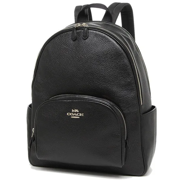 COACH Court Backpack Large Black 5669/6495 Dark Brown