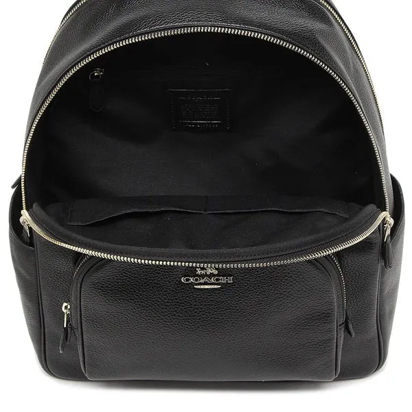 COACH Court Backpack Large Black 5669/6495 Dark Brown