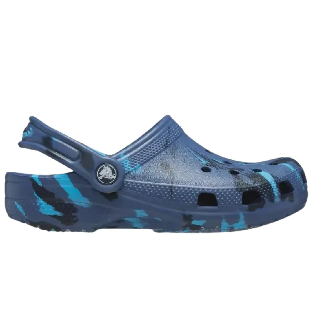 Crocs Classic Marbled Clog - Navy/Multi