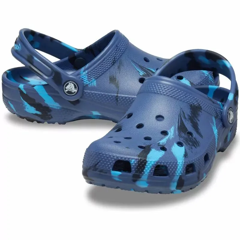 Crocs Classic Marbled Clog - Navy/Multi