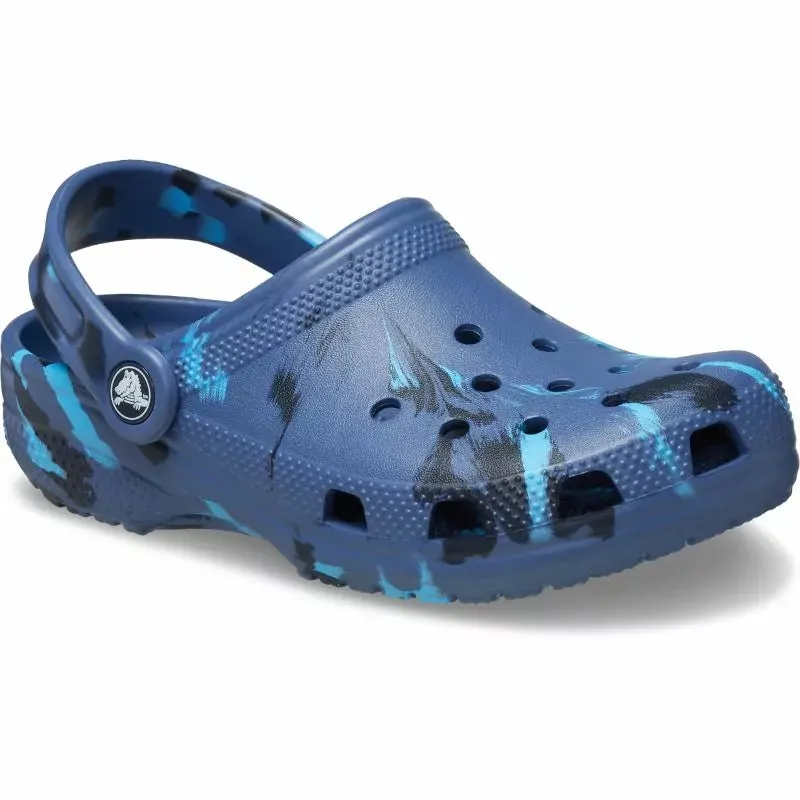 Crocs Classic Marbled Clog - Navy/Multi