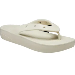 CROCS  Classic Platform  Flip - Bone
