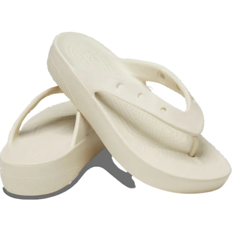 CROCS  Classic Platform  Flip - Bone