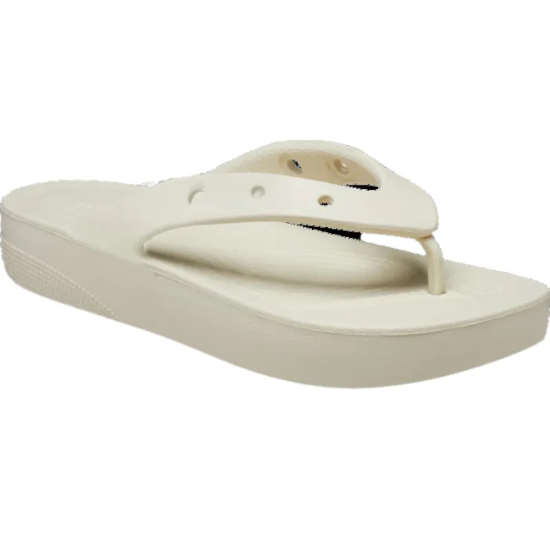 CROCS  Classic Platform  Flip - Bone