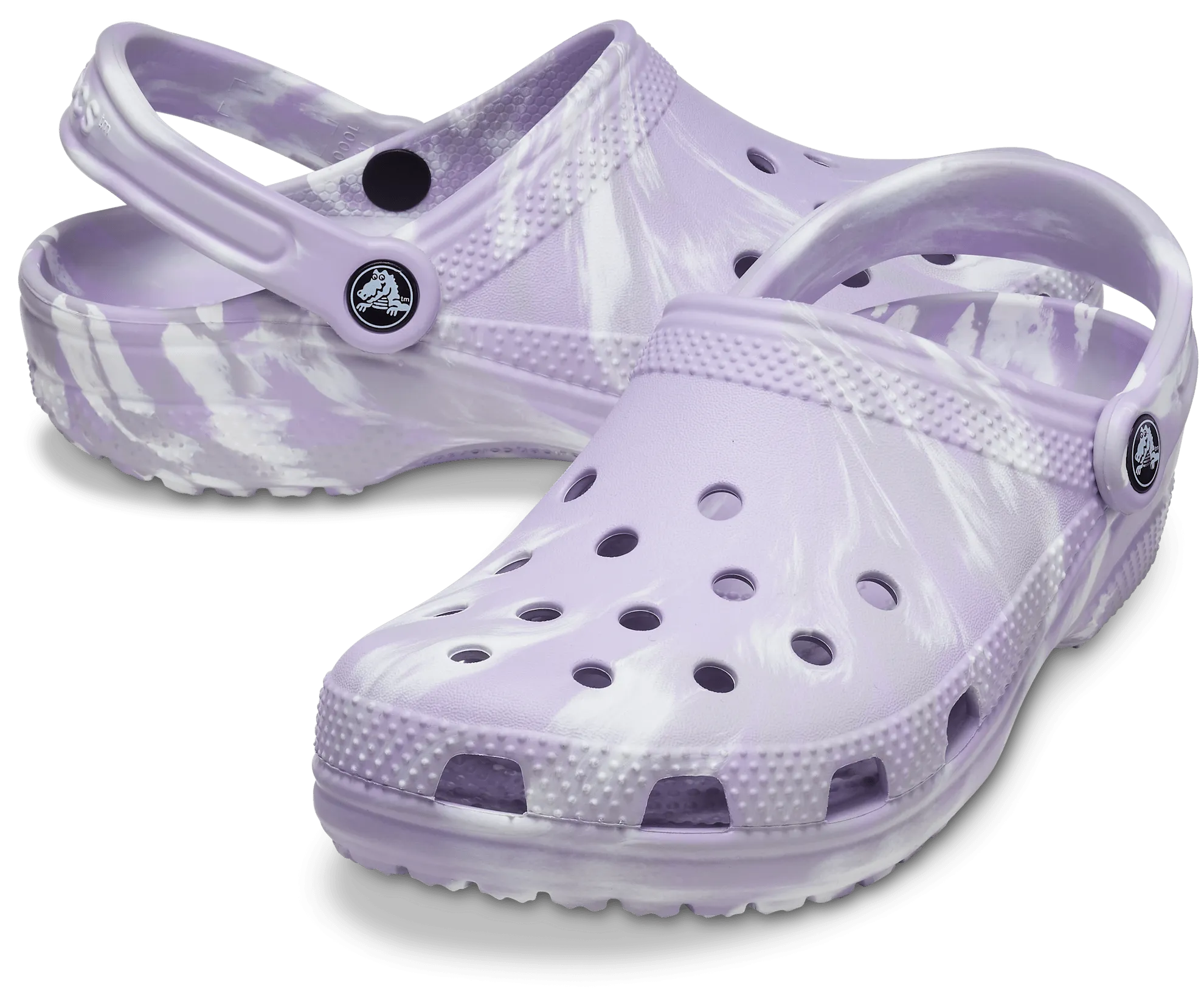 Crocs Unisex Classic Marbled Clog - Lavender