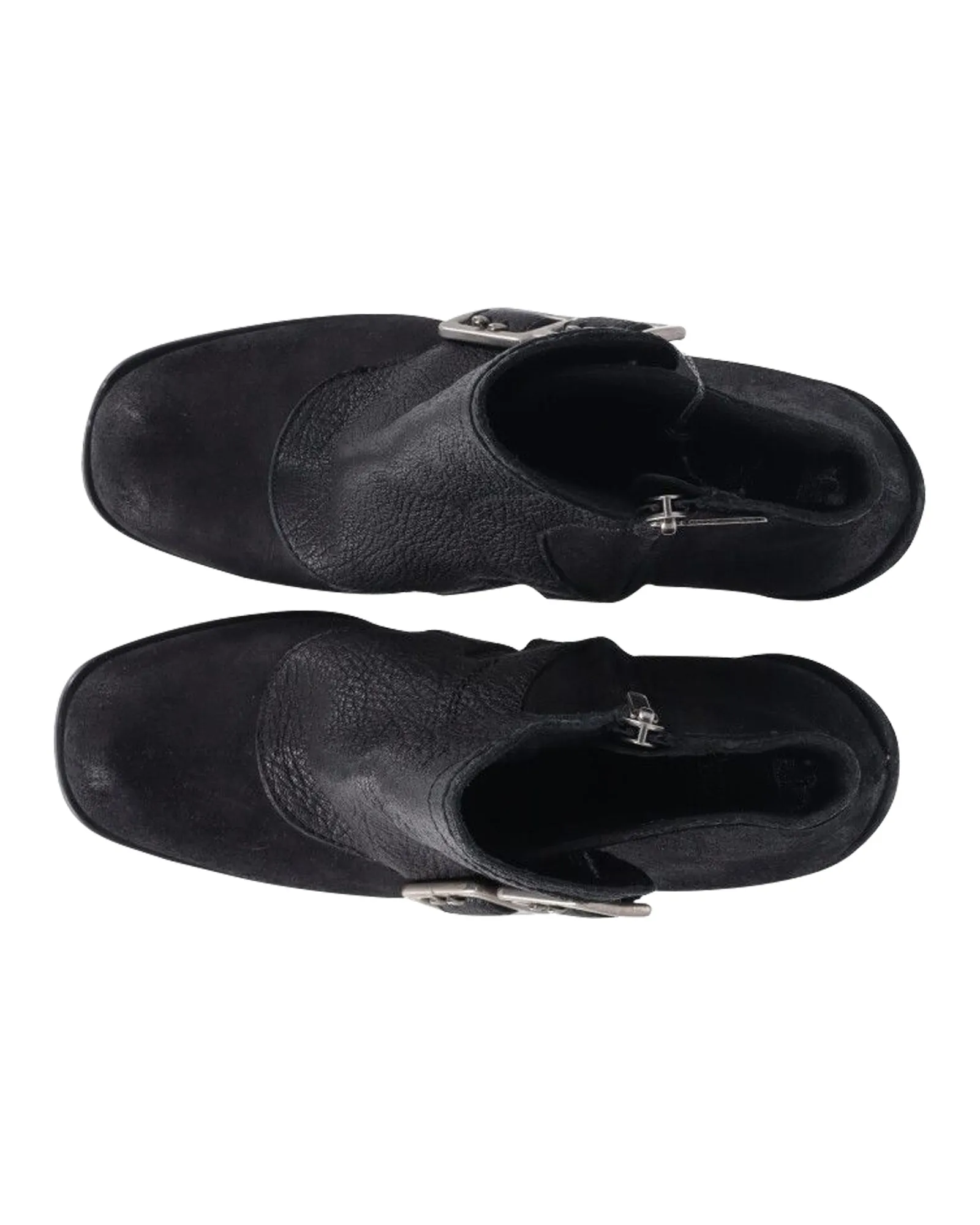 Dior Spy Button High Heel Ankle Boots in Black Leather