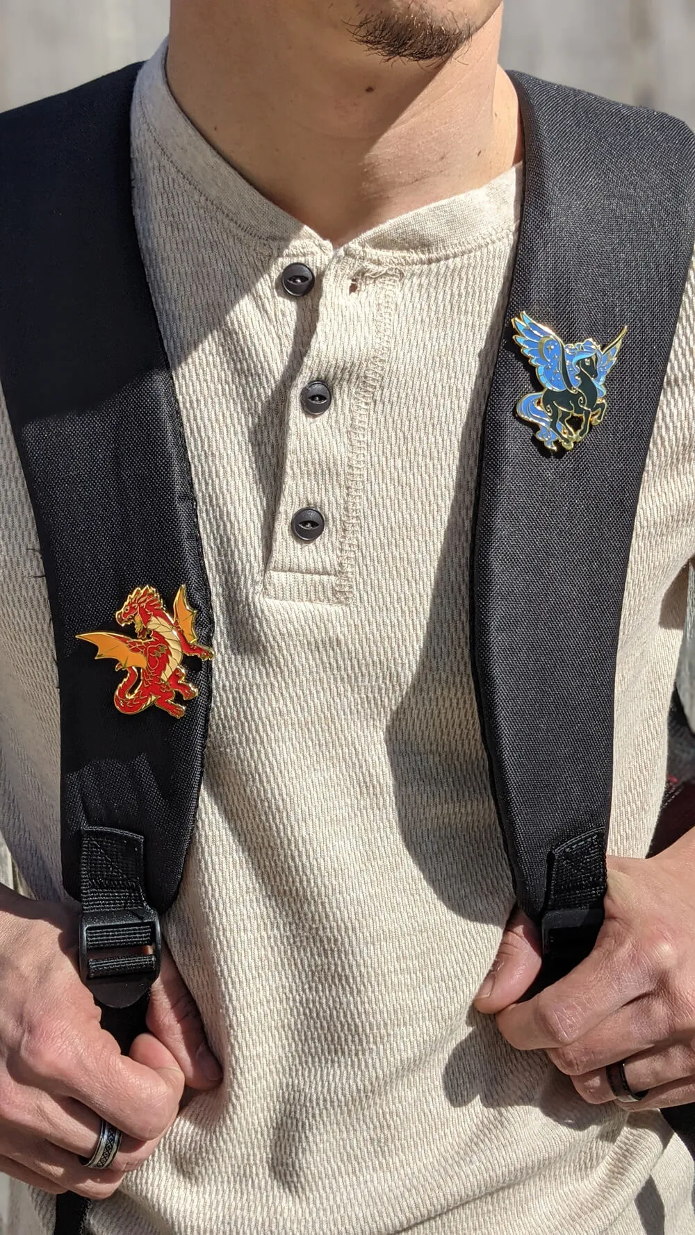 Dragon Pin (Baby Black Dragon) | 2" Hard Enamel Pin