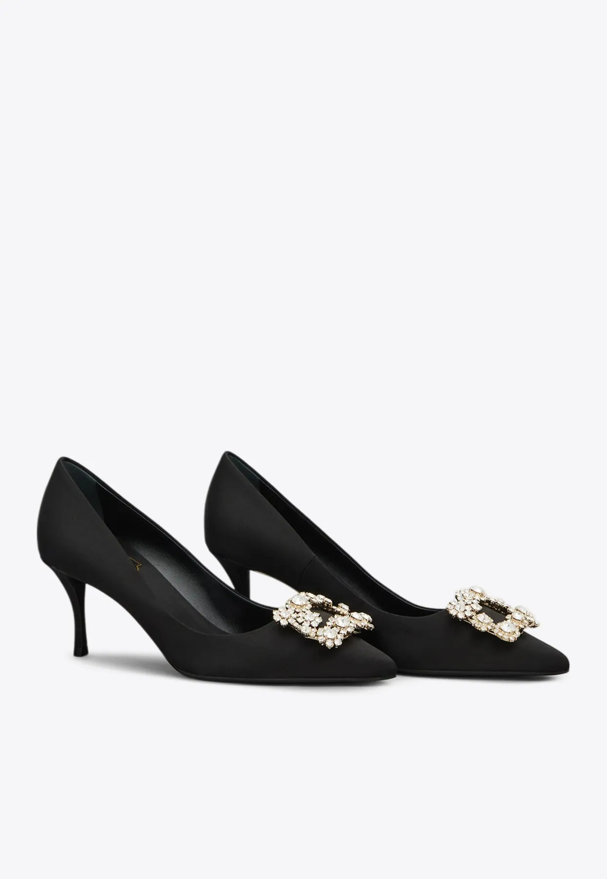 Efflorescence 65 Crystal Embellished Satin Pumps