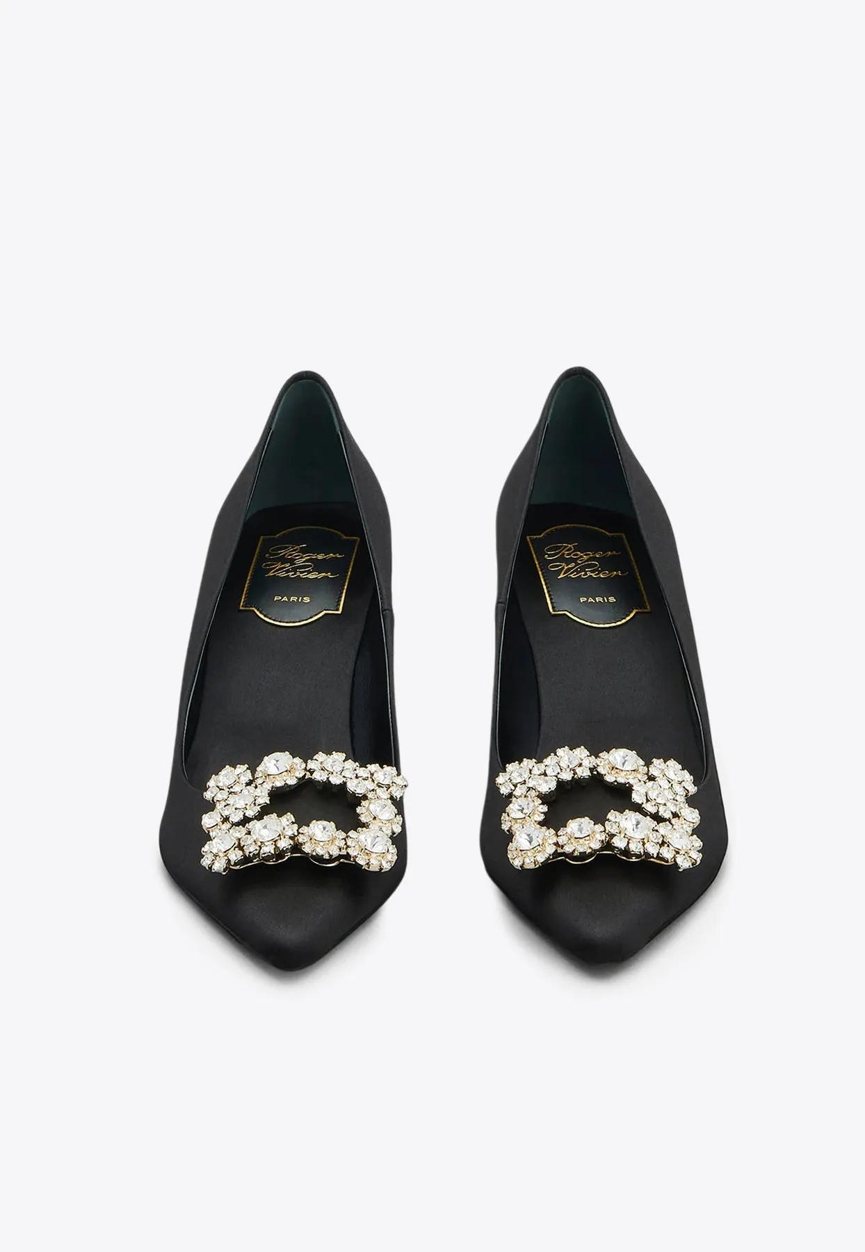 Efflorescence 65 Crystal Embellished Satin Pumps