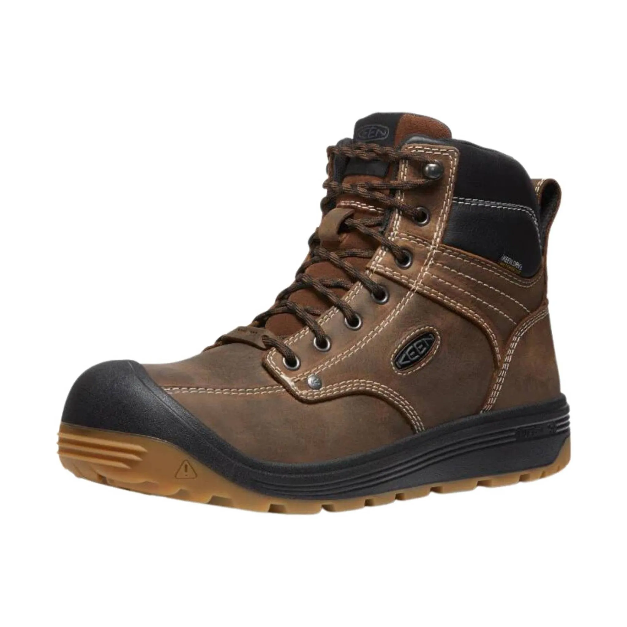 Keen Utility Men's Fort Wayne 6 Inch Waterproof Carbon Fiber Toe Work Boots - Dark Earth