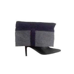 KUJEO Denim High Heel Ankle Boots