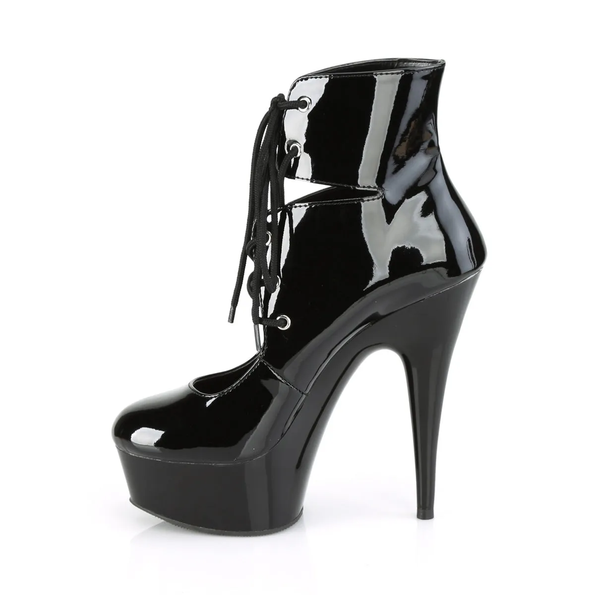 Lace-up Platform Cutout Ankle Boot 6-inch Pump DELIGHT-600-22