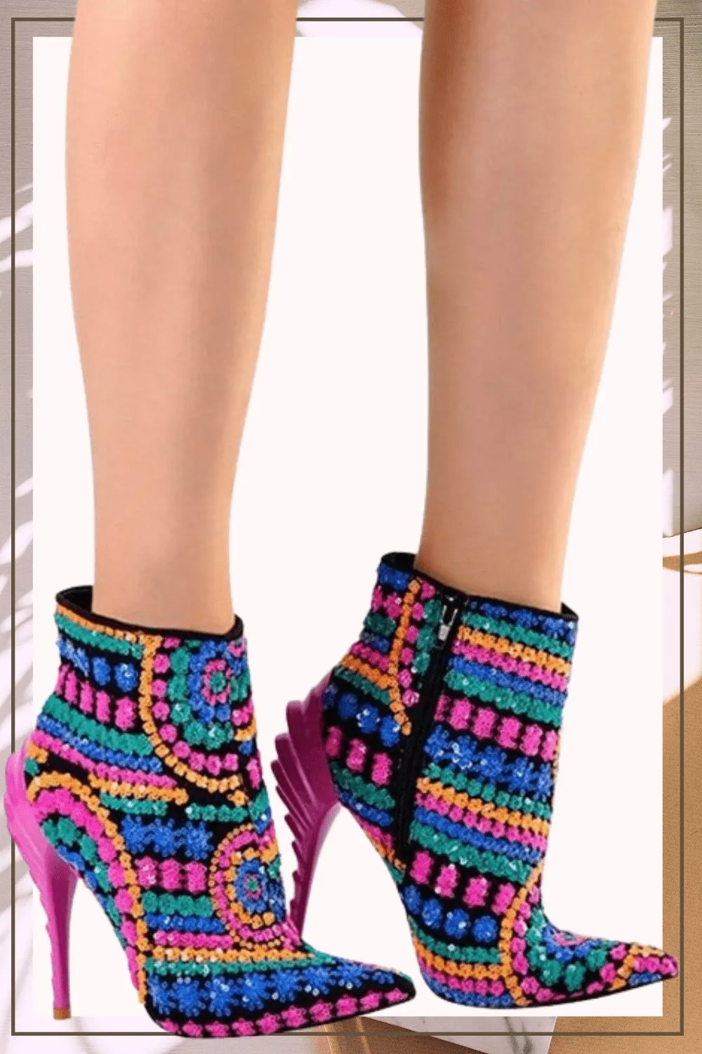 Lady Chick Pink Ankle Boots