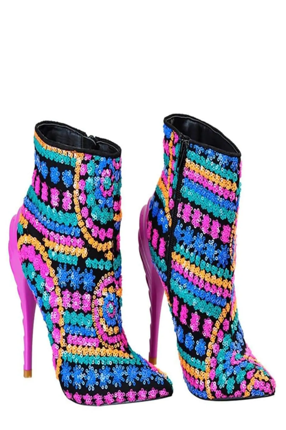 Lady Chick Pink Ankle Boots