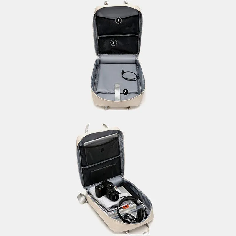Laptop Backpack with USB Charging Port Lock, Business Travel Water Resistant Backpacks Computer Bag 15.6" Laptop
