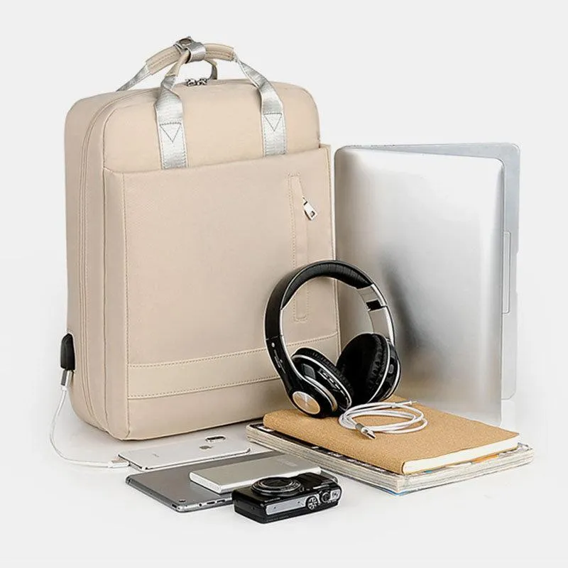 Laptop Backpack with USB Charging Port Lock, Business Travel Water Resistant Backpacks Computer Bag 15.6" Laptop
