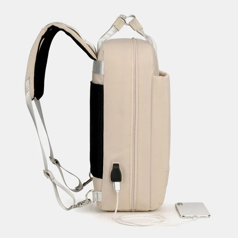 Laptop Backpack with USB Charging Port Lock, Business Travel Water Resistant Backpacks Computer Bag 15.6" Laptop