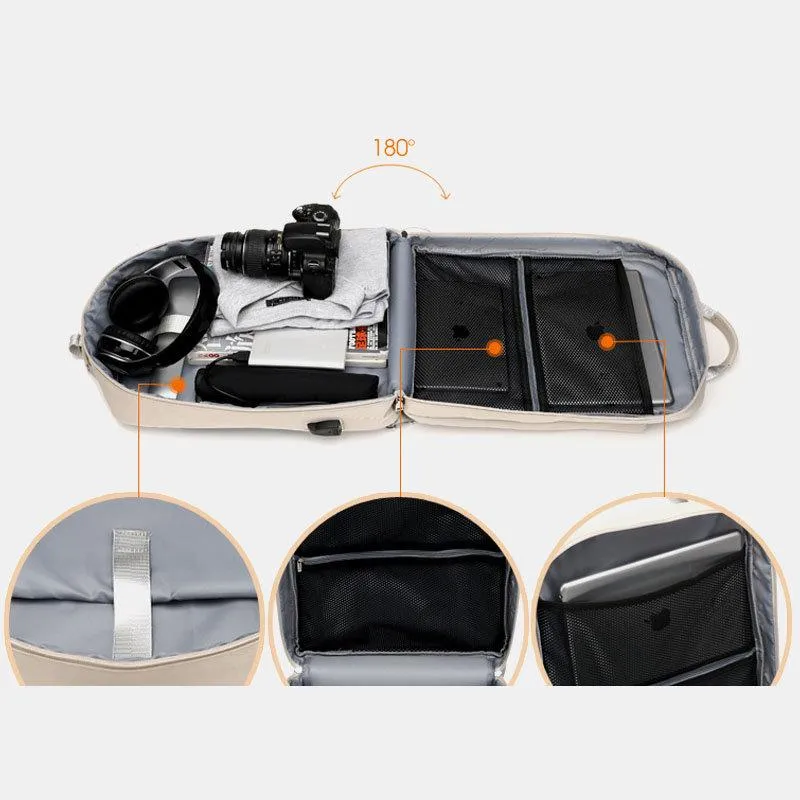 Laptop Backpack with USB Charging Port Lock, Business Travel Water Resistant Backpacks Computer Bag 15.6" Laptop