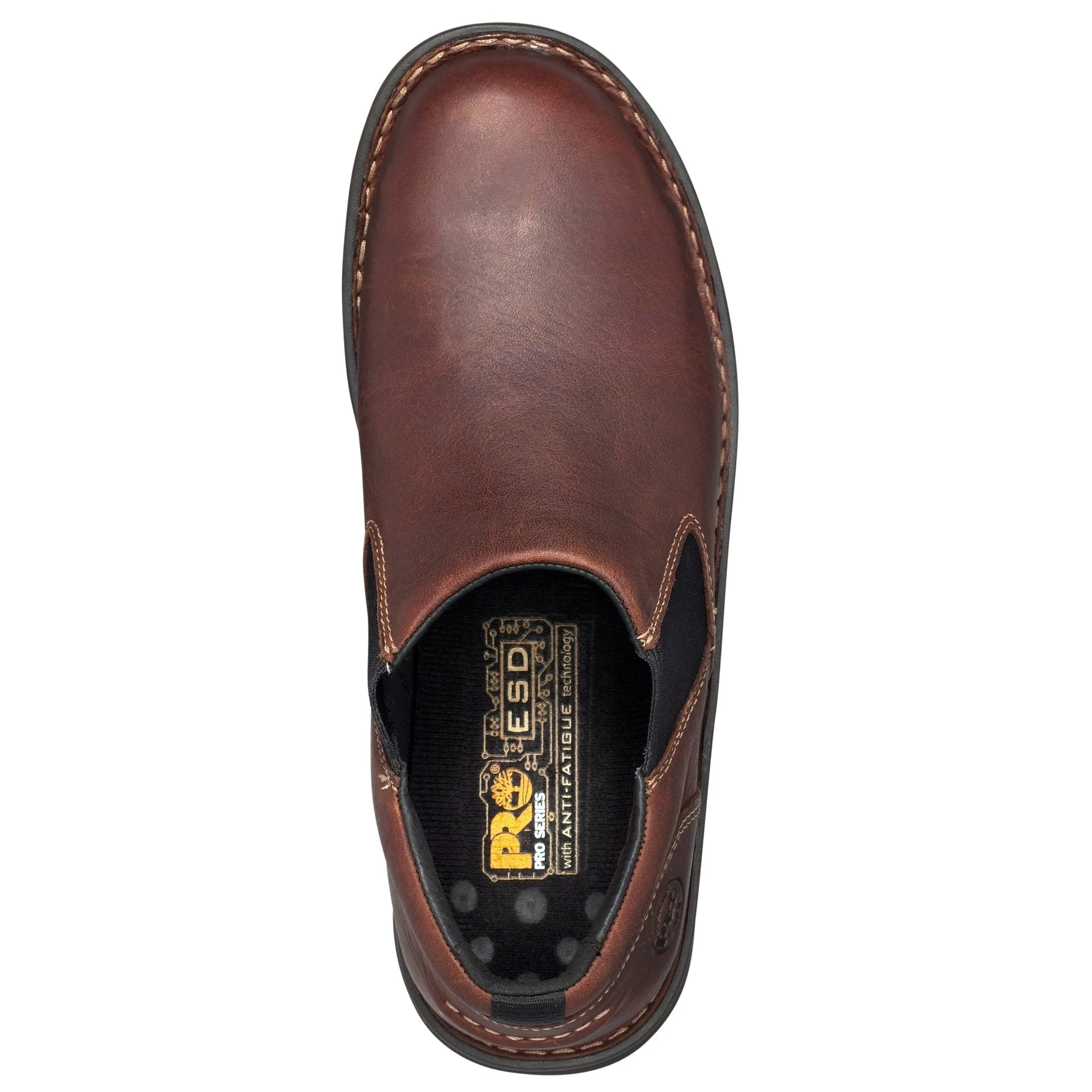 Men's Gladstone Casual Steel Toe Slip-On Work Shoes - Brown