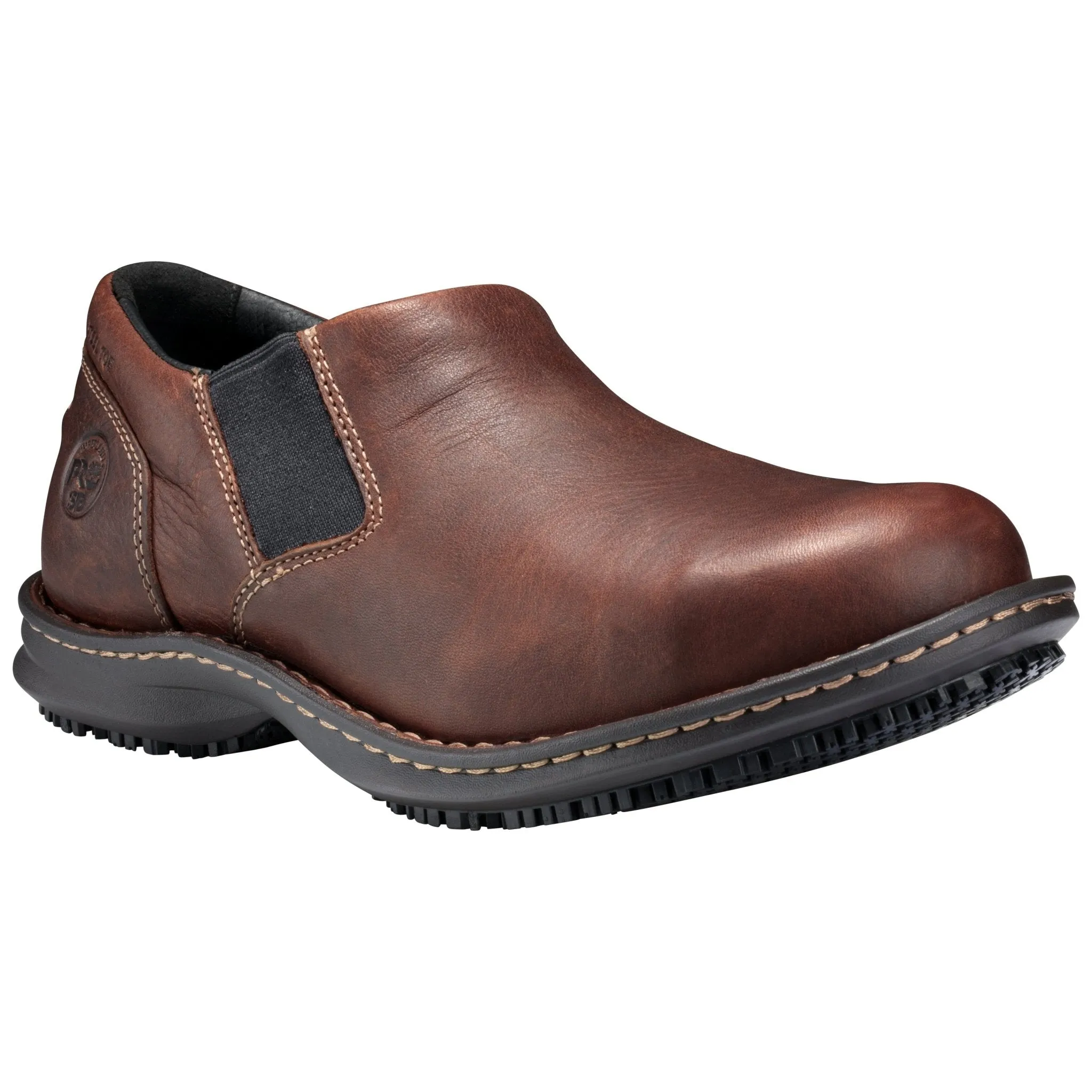 Men's Gladstone Casual Steel Toe Slip-On Work Shoes - Brown