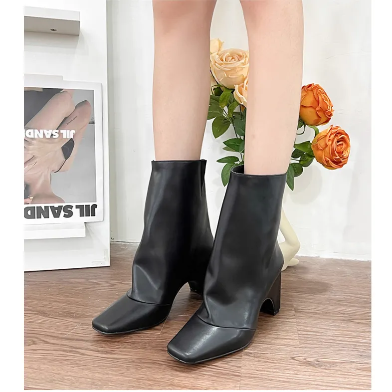 NETUS Leather Ankle Boots