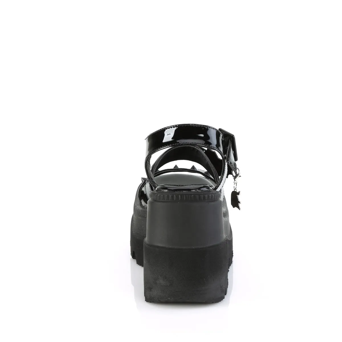 SHAKER-13 DemoniaCult Black Patent Sexy Women's Sandals (Alternative Footwear)
