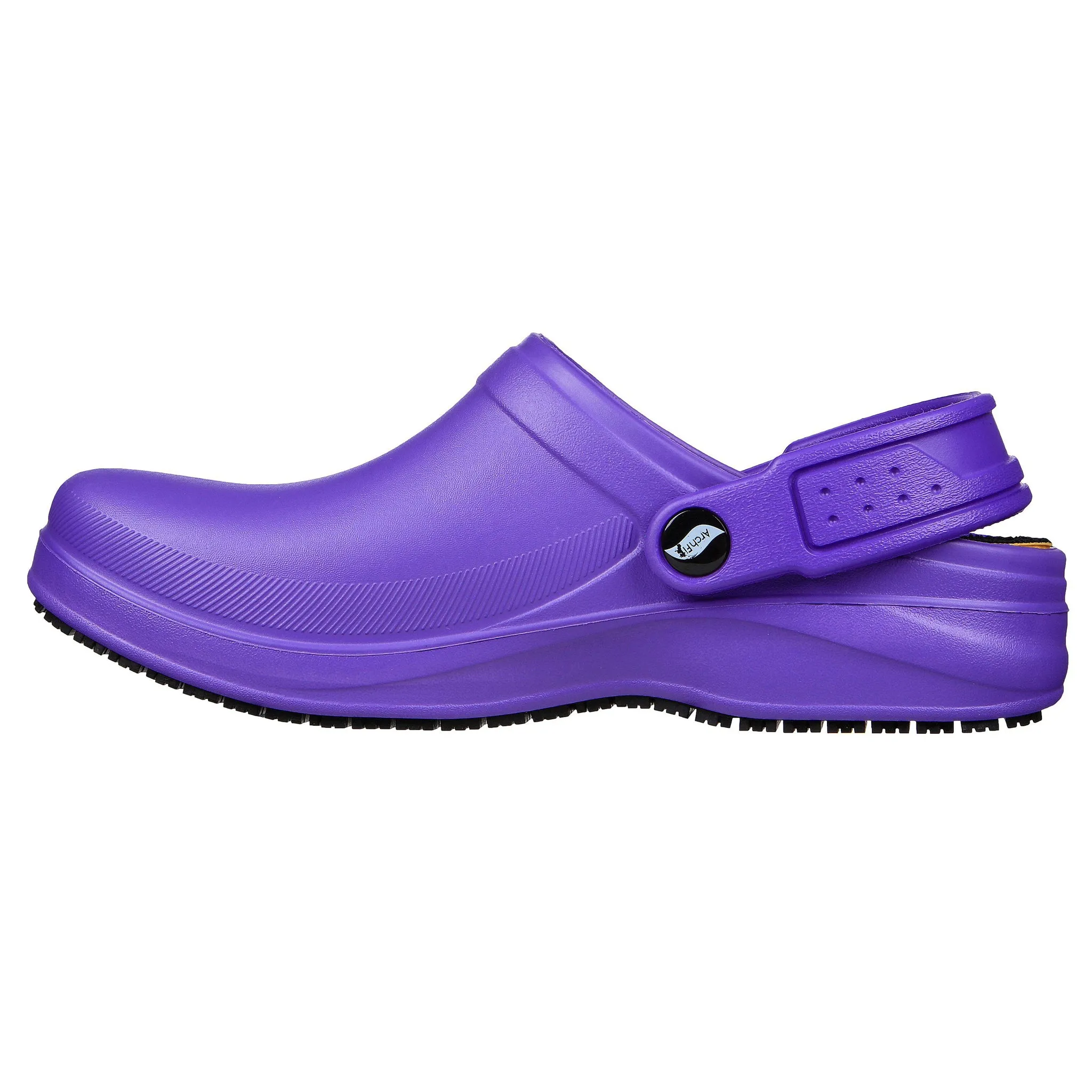 Skechers Women's 108067 Work Arch Fit Riverbound Pasay Purple Work Shoes Clogs