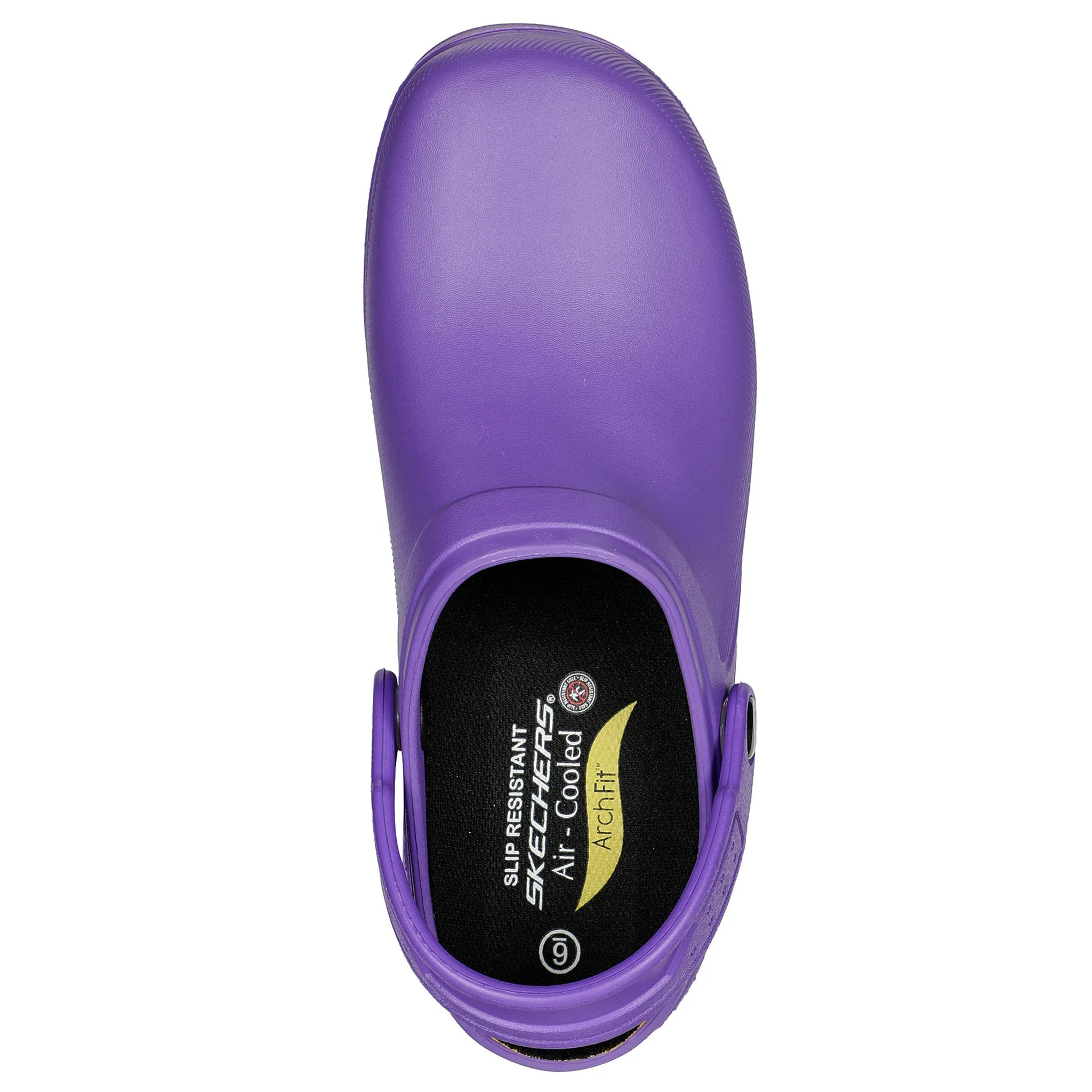 Skechers Women's 108067 Work Arch Fit Riverbound Pasay Purple Work Shoes Clogs