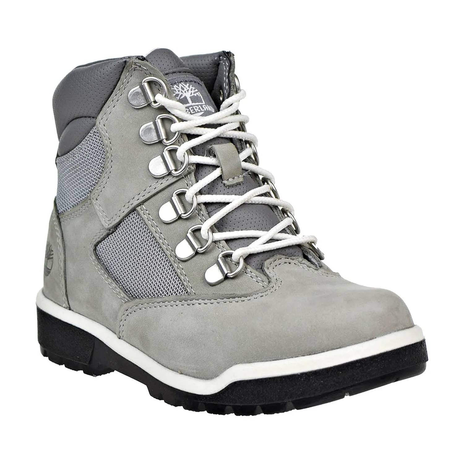 Timberland 6 Inch Little Kids Field Boots Grey Nubuck