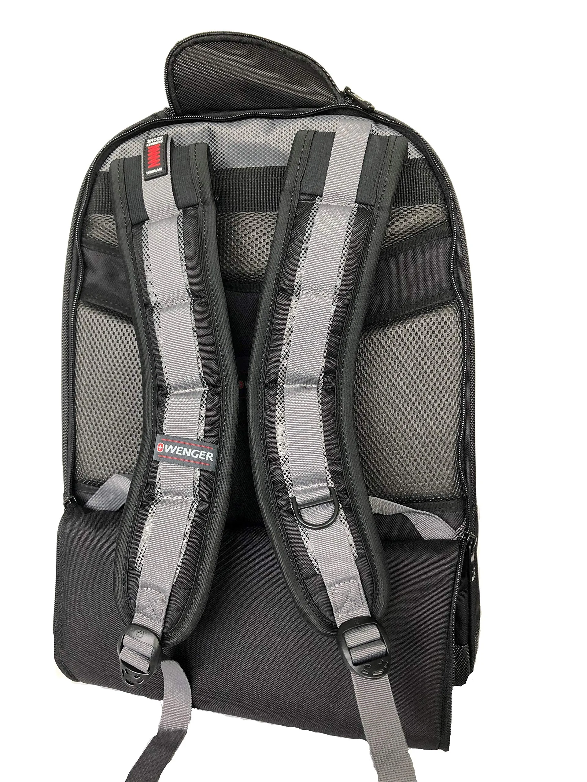 Wenger Luggage Synergy Wheeled 16" Laptop Backpack Bag, Black/Grey, One Size