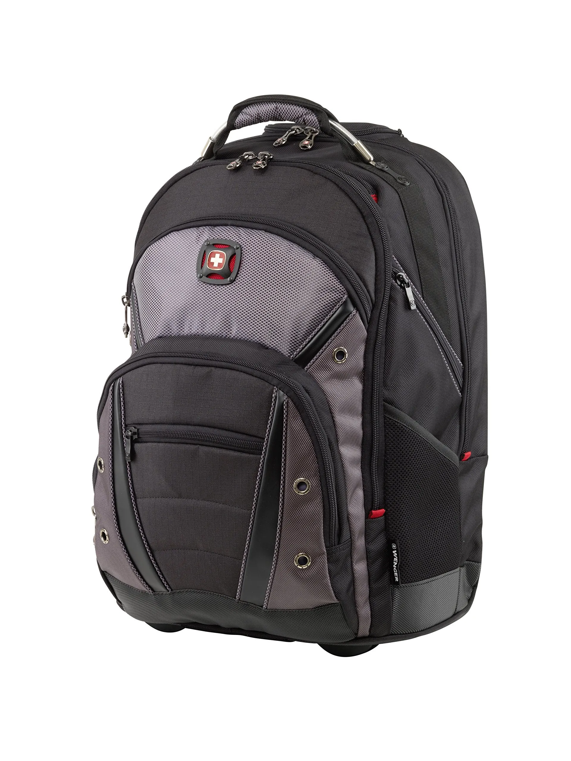 Wenger Luggage Synergy Wheeled 16" Laptop Backpack Bag, Black/Grey, One Size