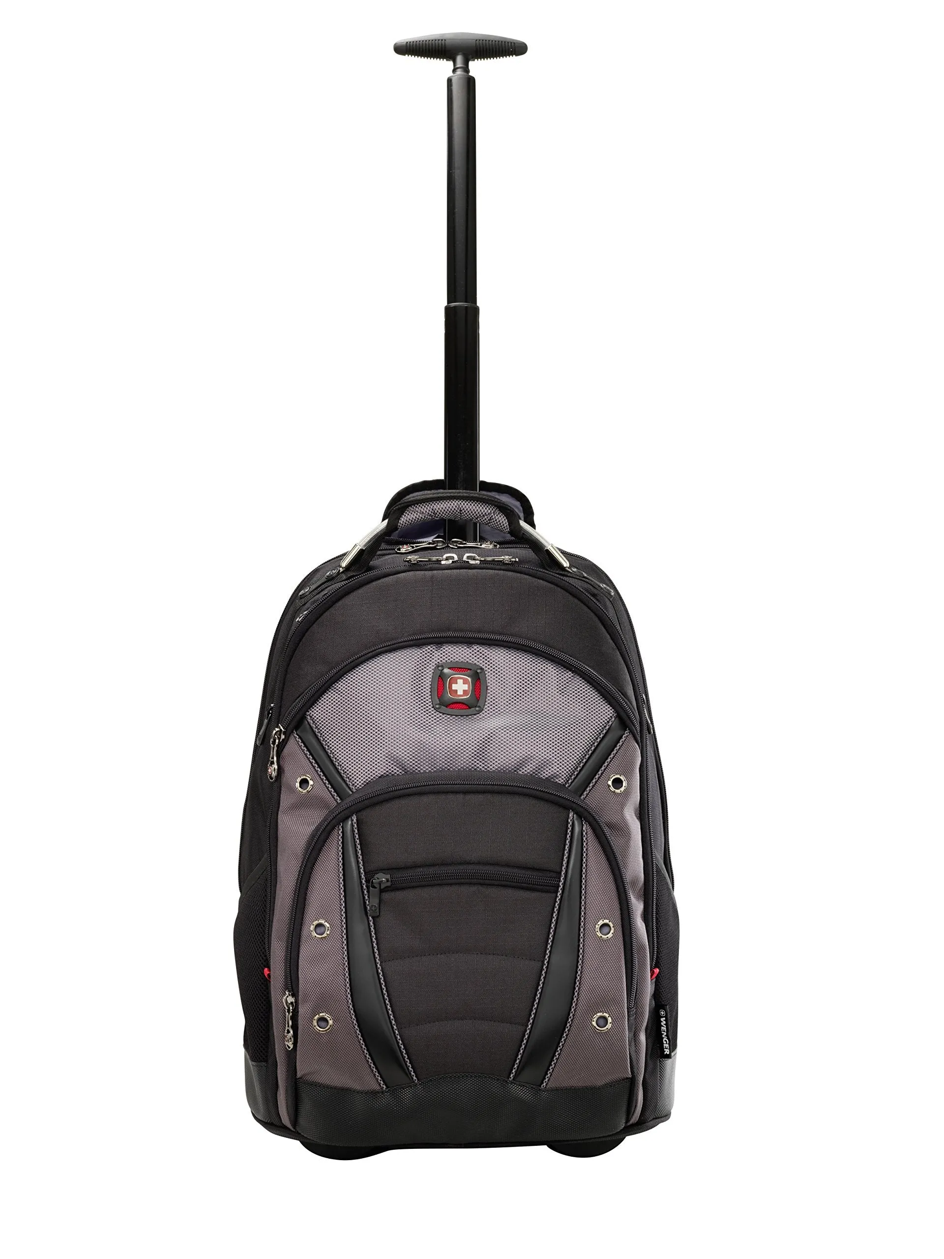 Wenger Luggage Synergy Wheeled 16" Laptop Backpack Bag, Black/Grey, One Size
